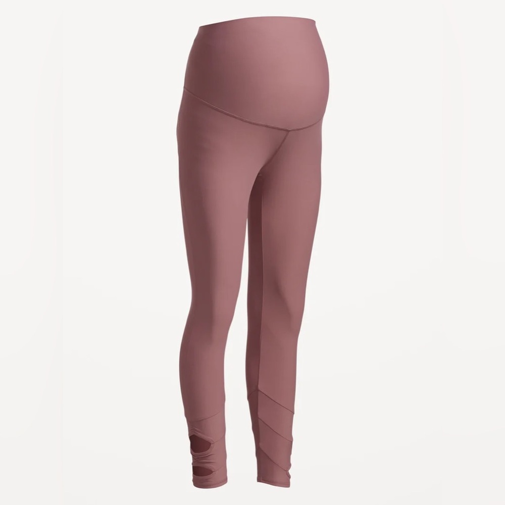 Old Navy Maternity Cutout 7/8-Length Leggings in Mauve Pink